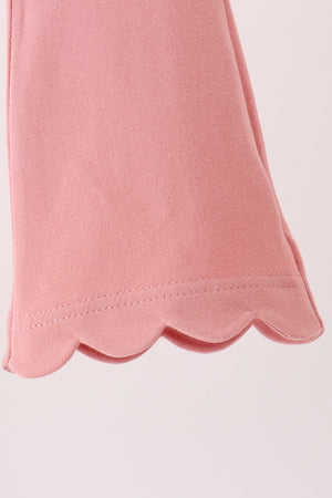 Pink scalloped bell pants
