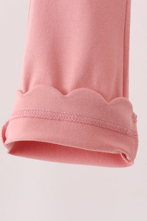 Pink scalloped bell pants
