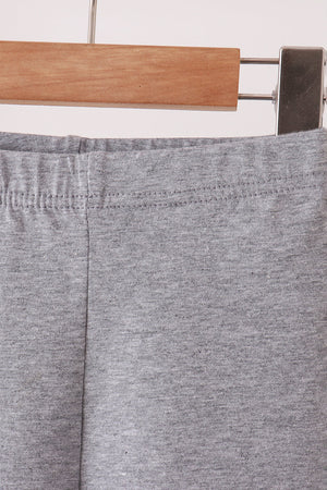 Grey scalloped leggings