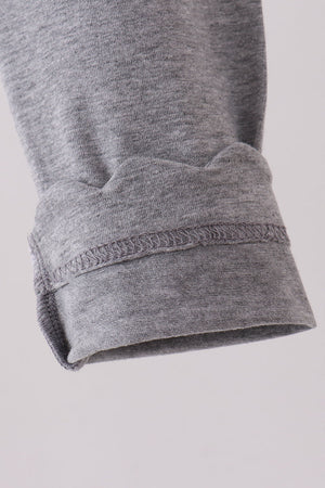 Grey scalloped leggings