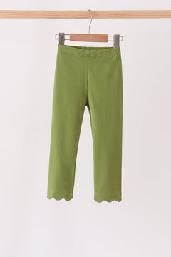 Forest scalloped leggings