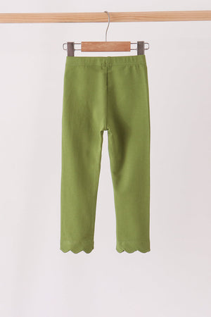 Forest scalloped leggings