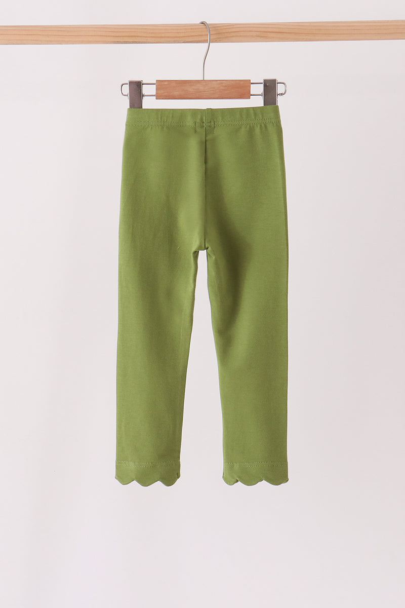 Forest scalloped leggings