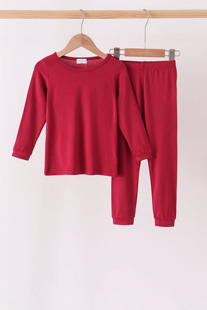 Burgundy bamboo pajama set