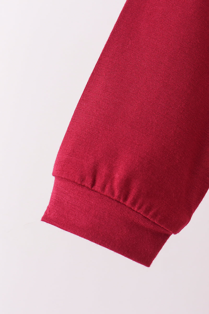 Burgundy bamboo pajama set
