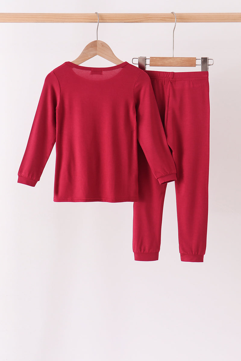 Burgundy bamboo pajama set