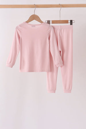 Pink bamboo pajama set