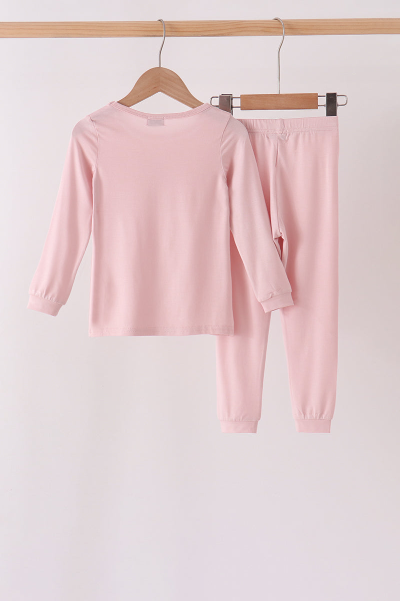 Pink bamboo pajama set