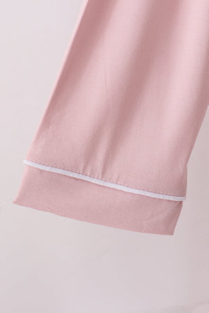 Pink bamboo mom pajama set