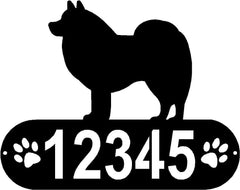 American Eskimo Dog - Dog PAWS House Address Sign