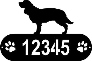 American Water Spaniel Dog PAWS House Address Sign