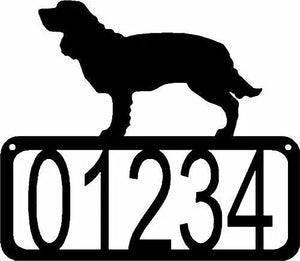 American Water Spaniel Dog House Address Sign