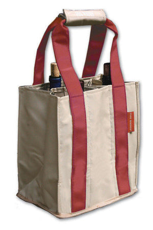 Fine Whines Canvas Party to Go Tote - Red (PT803)