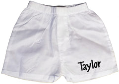 Personalized Infant Boxer Shorts - White