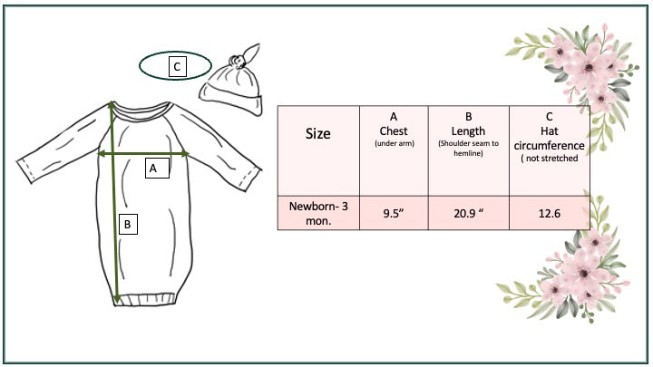 Dino Baby Gown and Hat