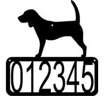 Beagle Dog House Address Sign