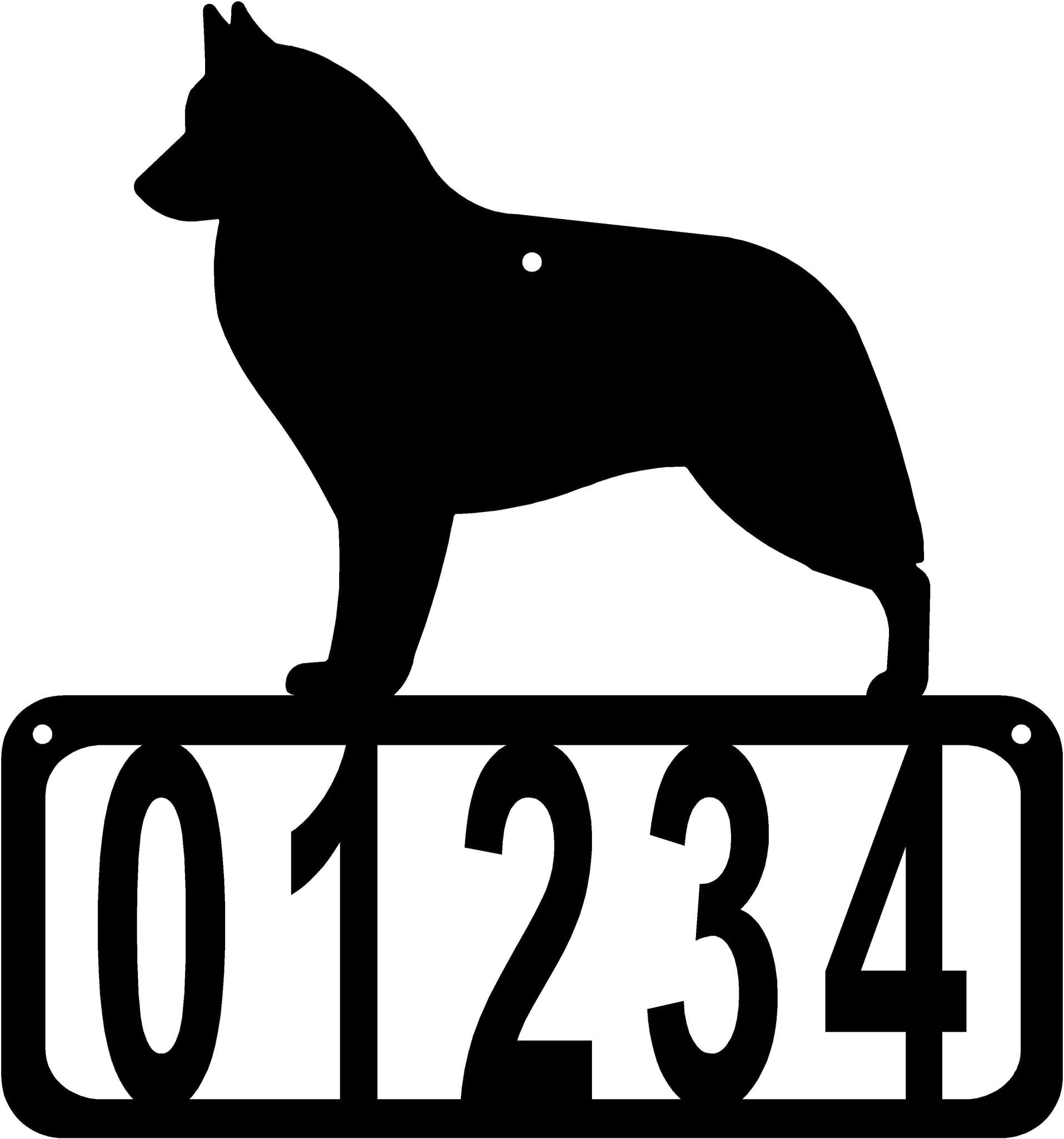 Belgian Sheepdog/ Groenendael Dog House Address Sign
