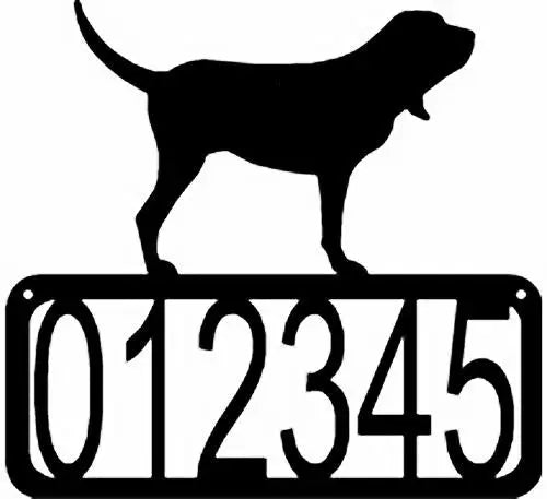 Bloodhound Dog House Address Sign
