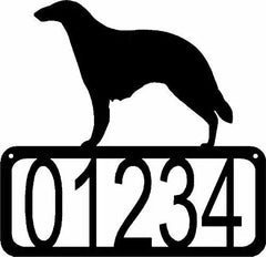 Borzoi Dog House Address Sign