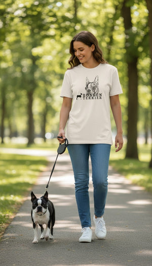 Gr8 Dogs Brand Boston Terrier Adult T-Shirt