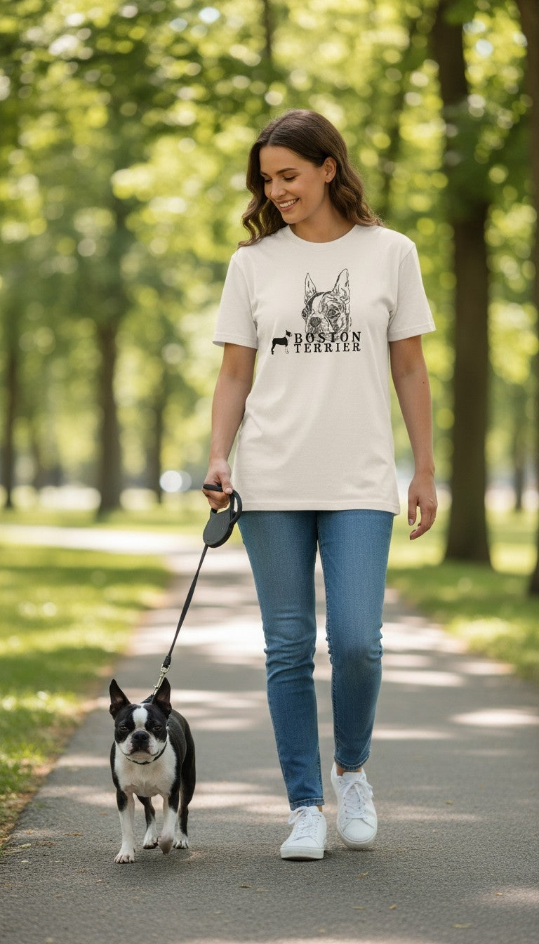 Gr8 Dogs Brand Boston Terrier Adult T-Shirt