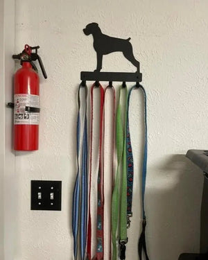 Boxer Dog Key Rack and Leash Holder