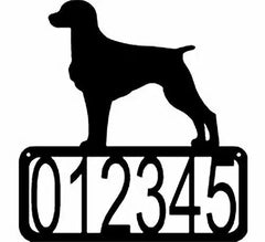 Brittany Spaniel Dog House Address Sign
