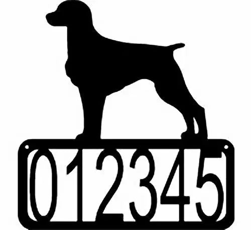 Brittany Spaniel Dog House Address Sign