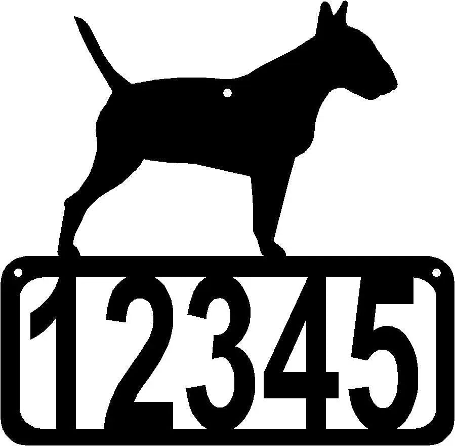 Bull Terrier Dog House Address Sign