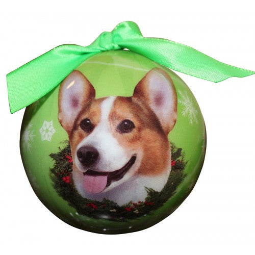 E&S Imports Shatter Proof Ball Christmas Ornament - Pembroke Welsh Corgi(CBO-100)