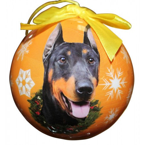 E&S Imports Shatter Proof Ball Christmas Ornament - Doberman(CBO-101)