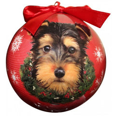 E&S Imports Shatter Proof Ball Christmas Ornament - Yorkshire Terrier (Yorkie pup )(CBO-107)