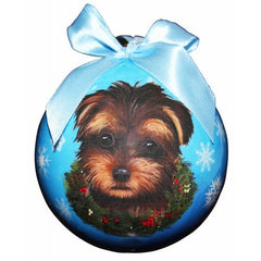 E&S Imports Shatter Proof Ball Christmas Ornament - Yorkipoo(CBO-127)