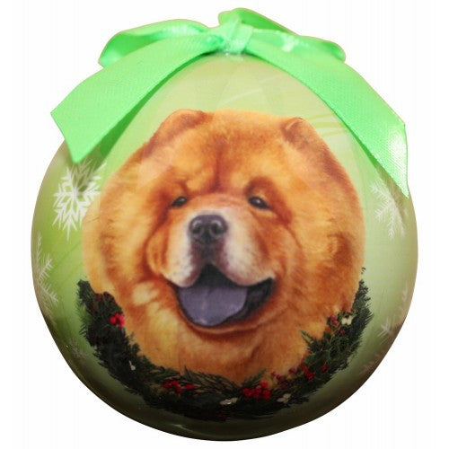 E&S Imports Shatter Proof Ball Christmas Ornament - Chow(CBO-12)