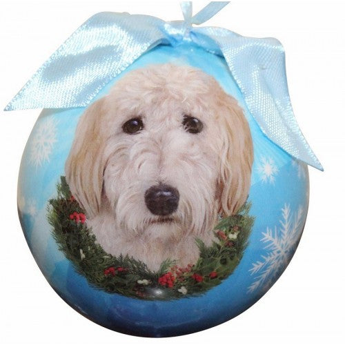 E&S Imports Shatter Proof Ball Christmas Ornament - Goldendoodle(CBO-134)