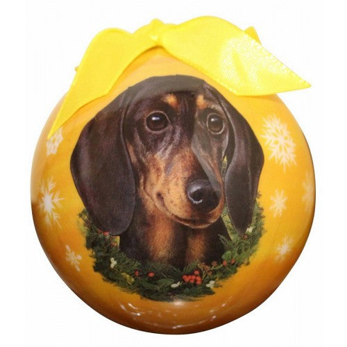 E&S Imports Shatter Proof Ball Christmas Ornament - Dachshund (black)(CBO-14)