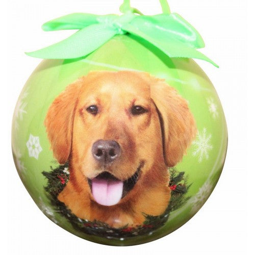 E&S Imports Shatter Proof Ball Christmas Ornament - Golden Retriever(CBO-15)