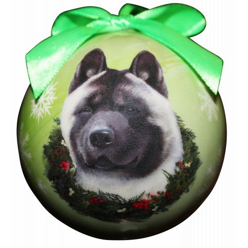 E&S Imports Shatter Proof Ball Christmas Ornament - Akita(CBO-1)