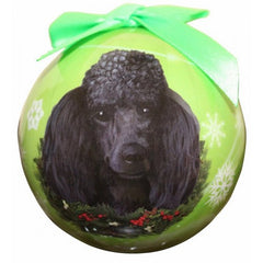 E&S Imports Shatter Proof Ball Christmas Ornament - Poodle (black )(CBO-29)