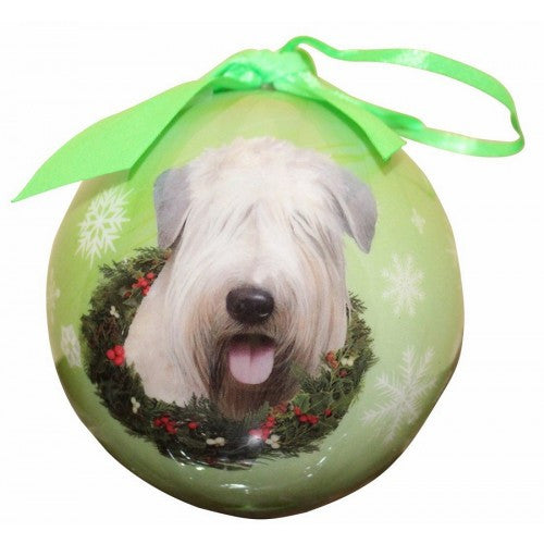 E&S Imports Shatter Proof Ball Christmas Ornament - Soft Coated Wheaten Terrier(CBO-41)