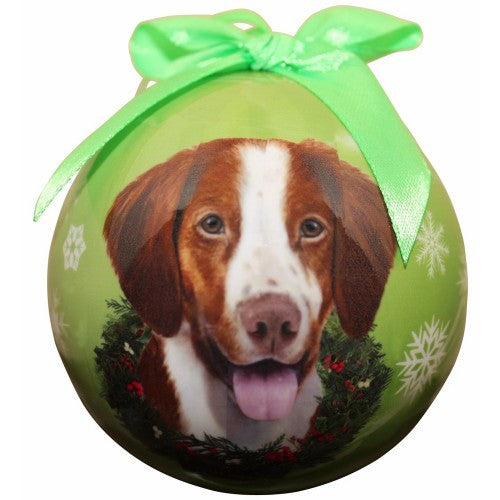 E&S Imports Shatter Proof Ball Christmas Ornament - Brittany Spaniel(CBO-58)