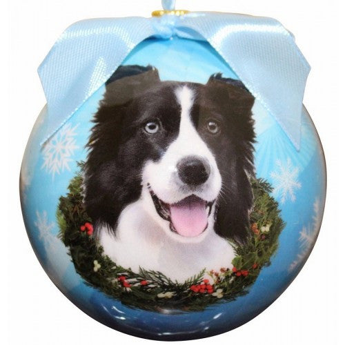 E&S Imports Shatter Proof Ball Christmas Ornament - Border Collie(CBO-5)
