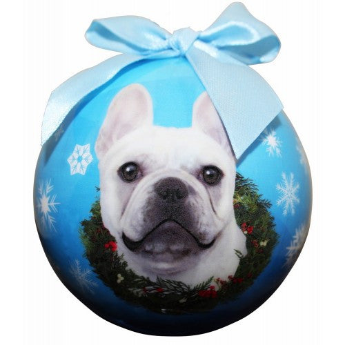 E&S Imports Shatter Proof Ball Christmas Ornament - French Bulldog(CBO-64)