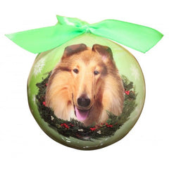 E&S Imports Shatter Proof Ball Christmas Ornament - Collie(CBO-67)