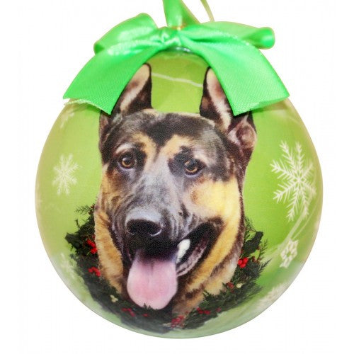 E&S Imports Shatter Proof Ball Christmas Ornament - German Shepherd(CBO-75)