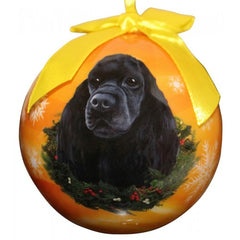 E&S Imports Shatter Proof Ball Christmas Ornament - Cocker Spaniel (black)(CBO-78C)