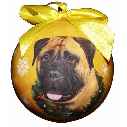 E&S Imports Shatter Proof Ball Christmas Ornament - Bullmastiff(CBO-79)