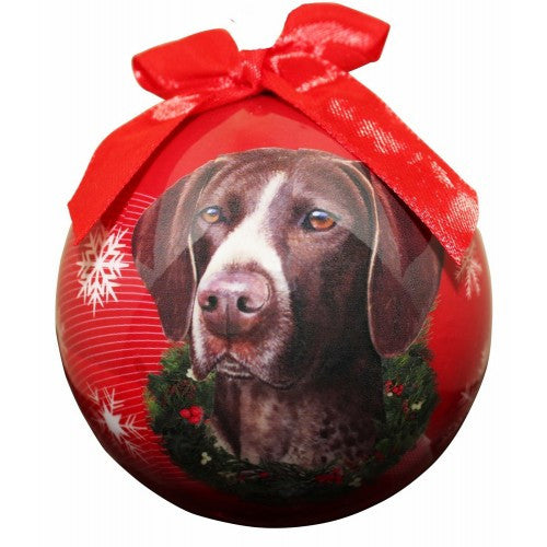 E&S Imports Shatter Proof Ball Christmas Ornament - German Shorthair Pointer(CBO-83)