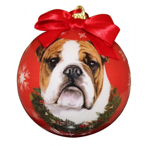 E&S Imports Shatter Proof Ball Christmas Ornament - Bulldog(CBO-8)