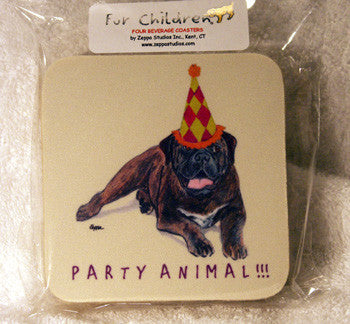 Fur Children Party Animal Coasters - Bull Mastiff (PC040433)
